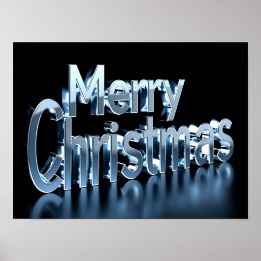 Prettig Kerstmis Luxe Typografie Poster Papier H43 (Voorkant)
