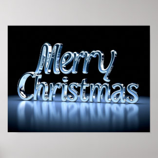 Prettig Kerstmis Luxe Typografie Poster Papier H45
