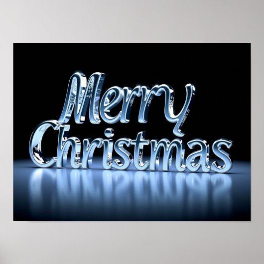 Prettig Kerstmis Luxe Typografie Poster Papier H45 (Voorkant)