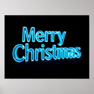 Prettig Kerstmis Luxe Typografie Poster Papier H50