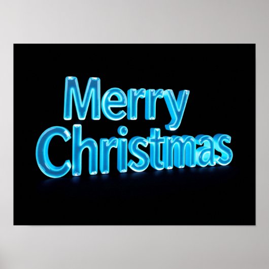 Prettig Kerstmis Luxe Typografie Poster Papier H50 (Voorkant)