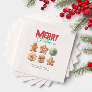 Prettig Kerstmis Malse Koekjes Vakantie Bakfeest Servet