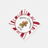 Prettig Kerstmis Man van Peperkoek Servet (Hoek)