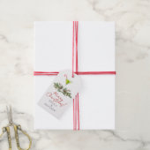 Prettig Kerstmis Martini en Misteletoe Koppels Cadeaulabel (Met Touw)