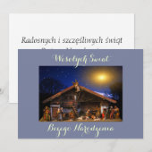 Prettig Kerstmis Merry Christmas kaart in het Pool (Voorkant / Achterkant)
