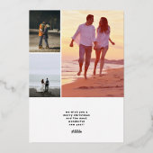 Prettig Kerstmis met de hand geschreven foto colla Folie Feestdagenkaart (Achterkant)