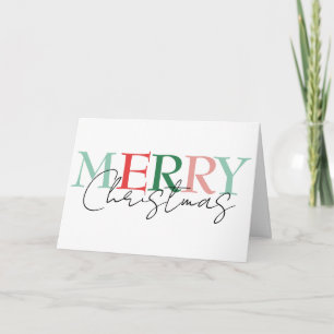 Prettig Kerstmis Minimalistisch Kleurrijk Eenvoudi Kaart