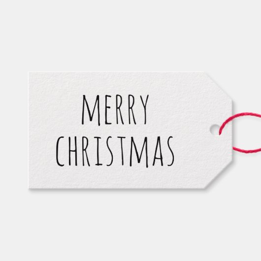 Prettig Kerstmis | Minimalistische Kerstcadeau-lab Cadeaulabel (Voorkant (Horizontaal))