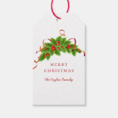 Prettig Kerstmis Modern Eenvoudig Schreef Calligra Cadeaulabel (Voorkant)