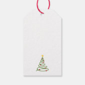 Prettig Kerstmis Modern Eenvoudig Schreef Calligra Cadeaulabel (Achterkant)
