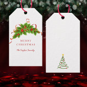 Prettig Kerstmis Modern Eenvoudig Schreef Calligra Cadeaulabel
