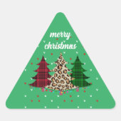 Prettig Kerstmis Modern & Elegant Sticker (Voorkant)
