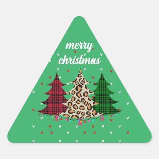 Prettig Kerstmis Modern & Elegant Sticker (Voorkant)