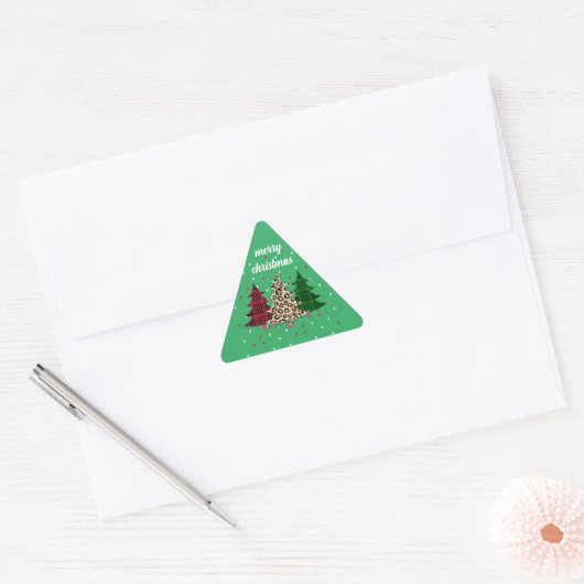Prettig Kerstmis Modern & Elegant Sticker (Envelop)