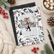 Prettig Kerstmis Modern Watercolor Foto