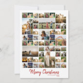 Prettig Kerstmis Moderne Fotocollage Feestdagenkaart (Voorkant)