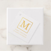 Prettig Kerstmis Monogram Bedankjes Labels (Met doos)