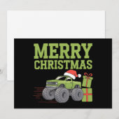 Prettig Kerstmis Monstertruck Peuter Jongens Kerst Feestdagenkaart (Voorkant / Achterkant)