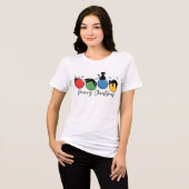 Prettig Kerstmis Moppige Kerstkatten Bellen Tri-Blend Shirt (Voorkant volledig)