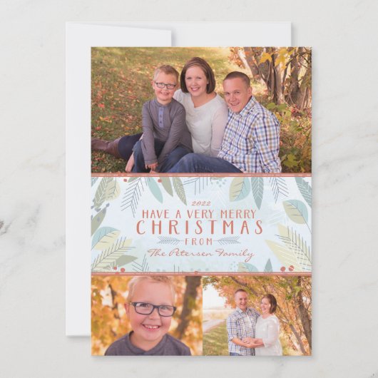 Prettig Kerstmis Multi Foto Kaart (Voorkant)