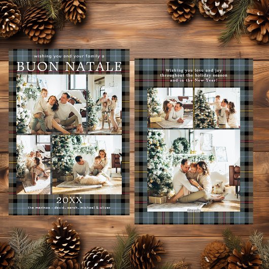 Prettig Kerstmis Multi Foto Plaid Feestdagenkaart