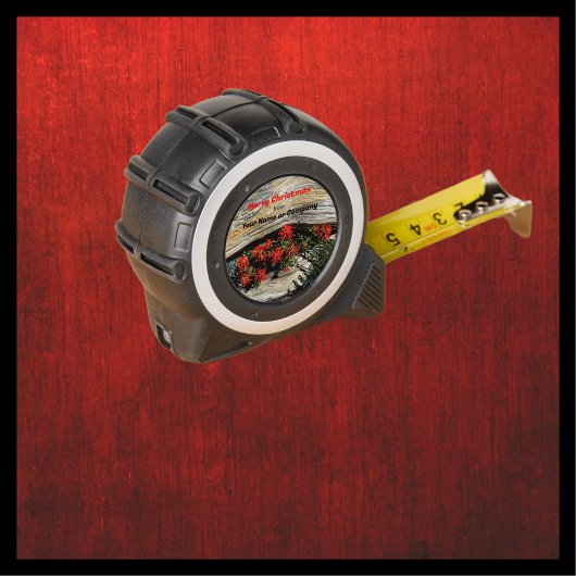 Prettig Kerstmis naam of bedrijf, aangepast cadeau Rolmaat