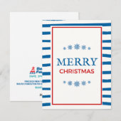 Prettig Kerstmis Nautische Kerstkaart (Voorkant / Achterkant)