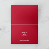 Prettig Kerstmis Nepgoud Folie en Rood Feestdagen Kaart (Binnen)