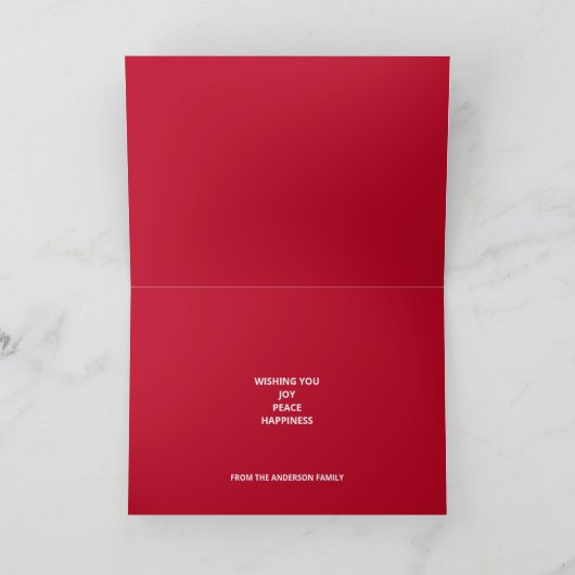 Prettig Kerstmis Nepgoud Folie en Rood Feestdagen Kaart (Binnen)