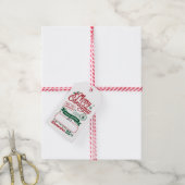 Prettig Kerstmis Nice List Goedgekeurd Cadeaulabel (Met Touw)