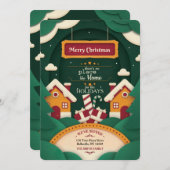 Prettig Kerstmis Nieuwe Thuis Uitknipkaart Kaart (Voorkant / Achterkant)