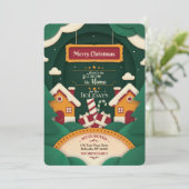 Prettig Kerstmis Nieuwe Thuis Uitknipkaart Kaart (Staand voorkant)