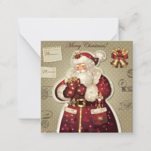 Prettig Kerstmis Notitiekaartje (Voorkant)