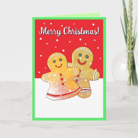 Prettig Kerstmis Ontbijtkoek Kaart (Voorkant)