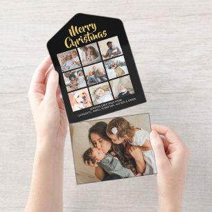 Prettig Kerstmis Persoonlijk 10 Foto All In One Uitnodiging