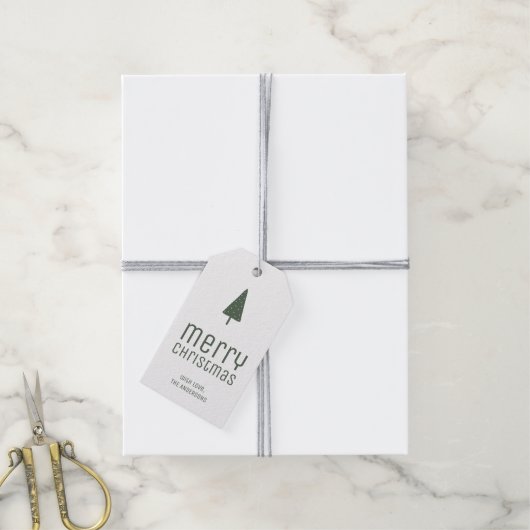 Prettig Kerstmis Persoonlijk Cadeaulabel (Met Touw)
