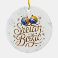Prettig Kerstmis Persoonlijke Bosnische Kerstmis