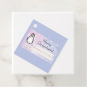 Prettig Kerstmis Pinguïn  Bedankjes Labels (In situ)