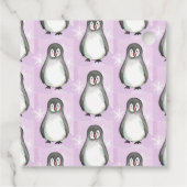 Prettig Kerstmis Pinguïn  Bedankjes Labels (Achterkant)