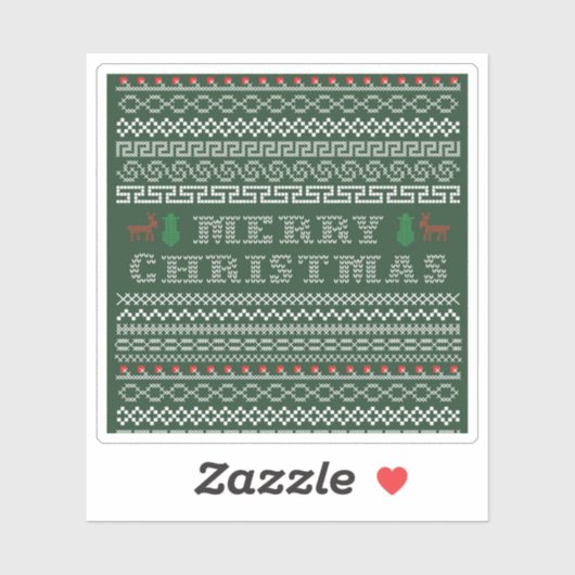 Prettig Kerstmis Rand Sticker (Vel)
