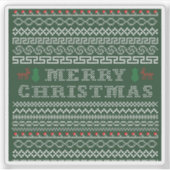 Prettig Kerstmis Rand Sticker (Voorkant)