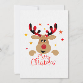 Prettig Kerstmis Rendier Kaart 