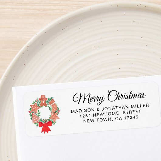 Prettig Kerstmis Retouradres Etiket