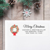 Prettig Kerstmis Retouradres Etiket
