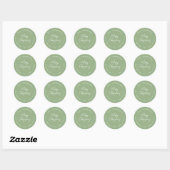 Prettig Kerstmis Retouradres Script Minimalistisch Ronde Sticker (Vel)