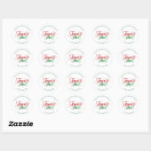 Prettig Kerstmis Retouradres Sticker (Vel)