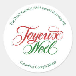 Prettig Kerstmis Retouradres Sticker
