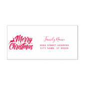Prettig Kerstmis Retouradres Zelfinkende Stempel (Design)