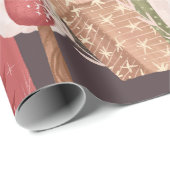 Prettig Kerstmis Retro Vintage Kerstman  Cadeaupapier (Rol Hoek)