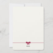 Prettig Kerstmis Robins en Rood Lint Gebogen Feestdagenkaart (Achterkant)